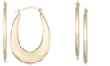 Macy's Polished Graduated Oval Hoop Earrings in 10k Gold